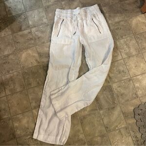 ATHLETA LINEN PANTS- Size 6, Pull on Wide Leg